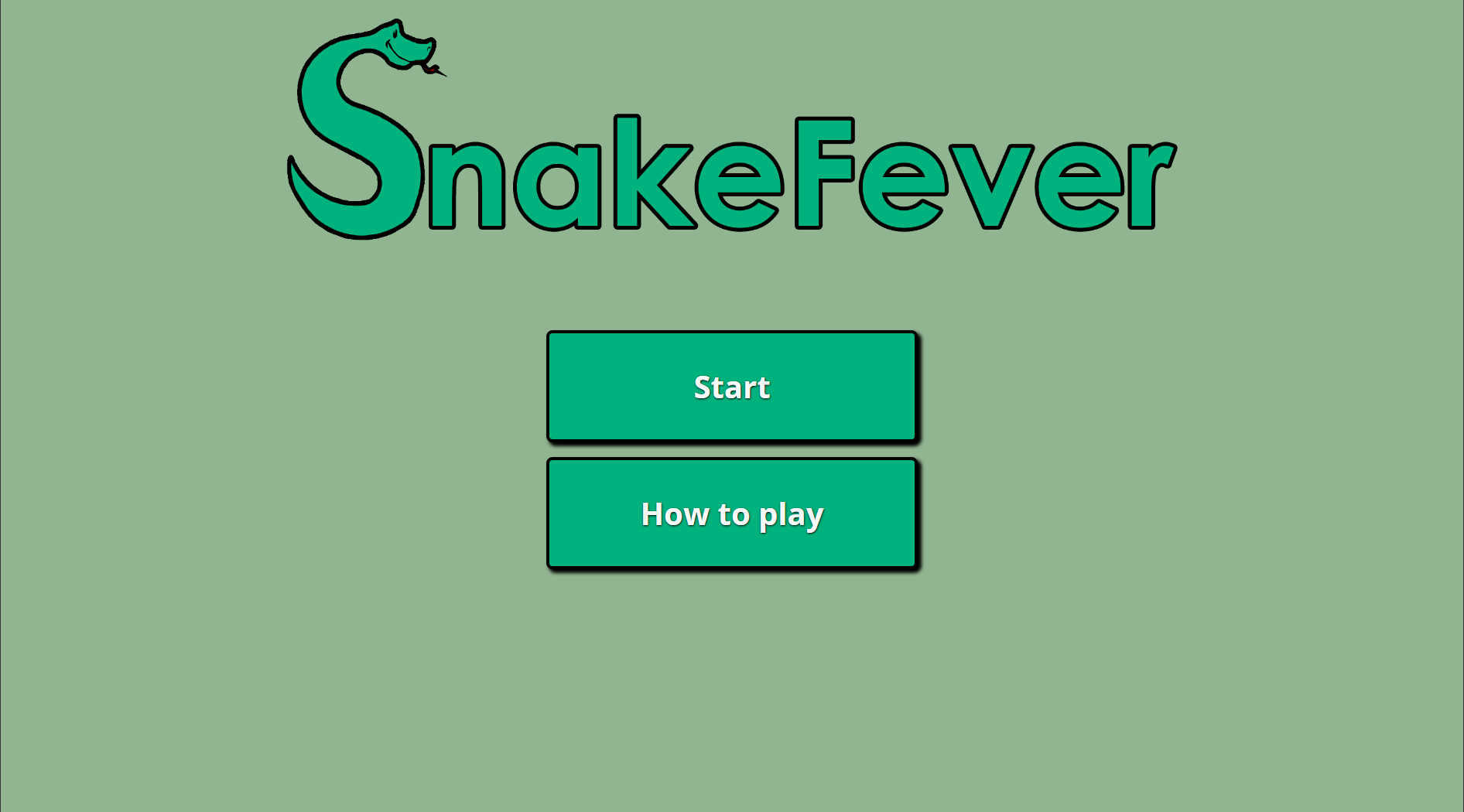 A title screen with a SnakeFever logo